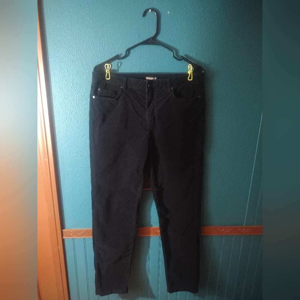 J. McLaughlin Whimsigoth Witchy Velvet Black Pants